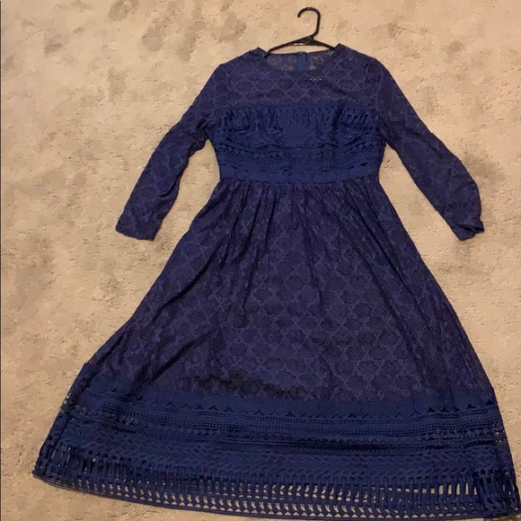 navy blue midi bridesmaid dress